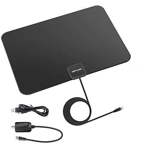 Amplified HD Digital TV Antenna Long 85-150 Miles Range – Support 4K 1080p & All Older TV's Indoor Powerful HDTV Amplifier Signal Booster - 10ft Coax Cable/USB Power Adapter