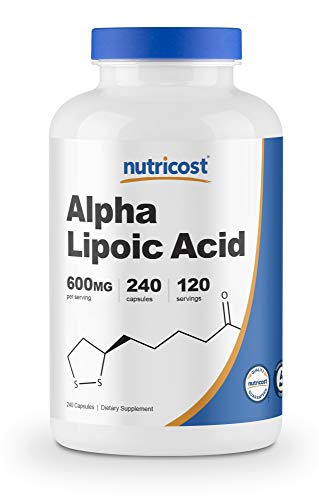 Nutricost Alpha Lipoic Acid 600mg Per Serving, 240 Capsules - Gluten Free, Veggie Capsules, Soy Free & Non-GMO