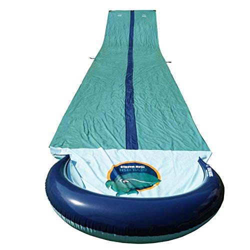 TEAM MAGNUS Slip and Slide XL - Inflatable Crash pad and Central Spray Channel for Races