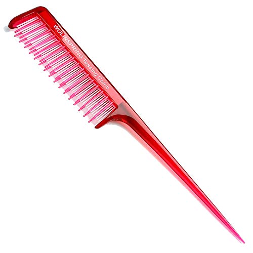 WOLINSPRING Triple Teasing Comb Rat Tail Root Comb for Back Combing Adding Volume Salon Heat Resistant Anti Static Styling Comb for All Hair Types, seamless Hairdressing Comb for Women and men(TC-3P)