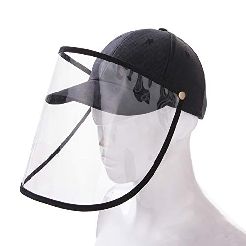 Safety Full Face Shield Baseball Cap, Protective Cap for Men and Women Anti-Fog, Anti-saliva,Anti-Spitting Hat Cover Outdoor Sun Hat