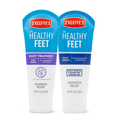 O'Keeffe's for Healthy Feet Foot Cream, 3oz Tube and Night Treatment Foot Cream, 3oz Tube