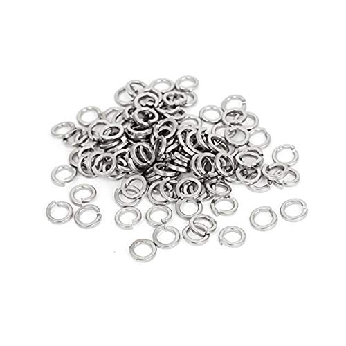M6 Stainless Flat Spring Lock Washers, 18-8 (304) Stainless Steel, 0.24”ID，100Pack (M6)