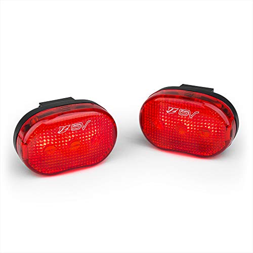 BV Rear Bike Tail Light 2 Pack, Bicycle LED Rear Lights, Easy to Install for Cycling Safety Flashlight Strap Mount