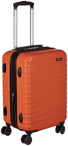 AmazonBasics Hardside Carry-On Spinner Suitcase Luggage - Expandable with Wheels - 21 Inch, Orange
