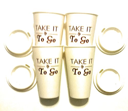 TAKE-IT-TO- GO Reusable Travel Cup With Lids 2-Pack MULTIPACK (2 Sets of 2 Cups Each)