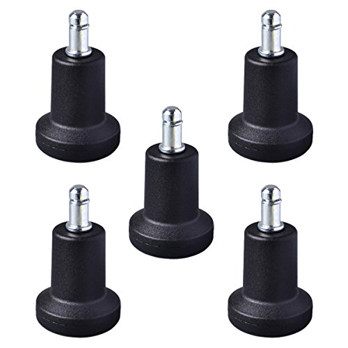 High Profile Bell Glides Replacement, Fixed Stationary Caster Glide, 5-Pack