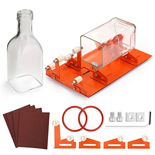 FIXM Version Bottle Cutting Machine for Various Sizes Shapes of Bottle: Round, Square, Oval Bottle and Bottle Neck, Glass Bottle Cutting Tool for DIY Creation
