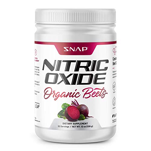 Beet Root Powder Organic - Nitric Oxide Beets by Snap Supplements - Blood Flow and Circulation Superfood, Muscle & Heart Health - BCAAs. L Arginine, L Citrulline 12 oz