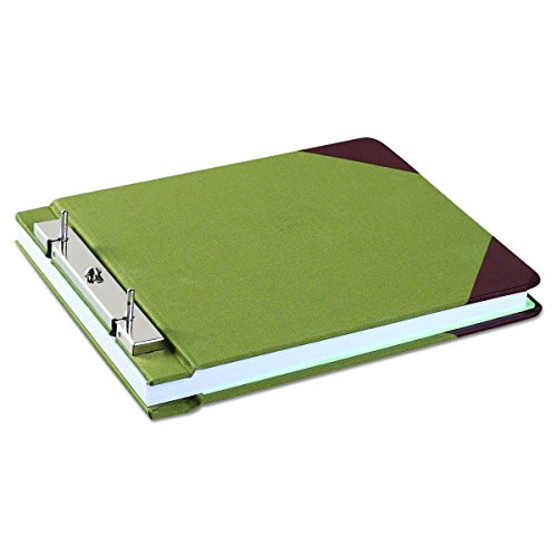 Wilson Jones Canvas Sectional StoragePost Binder For 8-1/2 X 11 Sheets, 4-1/4' Post Spacing, Green Canvas, W278-27A