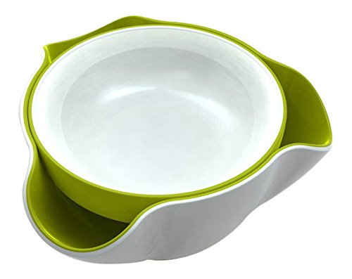 Joseph Joseph DDWG010GB Double Dish Pistachio Bowl and Snack Serving Bowl, Green/White