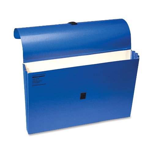 Wilson Jones Expanding Wallets, 10 x 15 Inches, Dark Blue, ColorLife, 10 Per Box (WCC722-4BL)