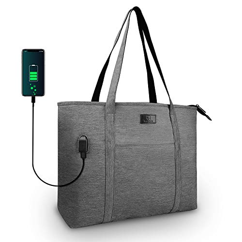 Laptop Tote Bag Large Work Bag Teacher Purse Fits 15 Inch Laptop USB Port