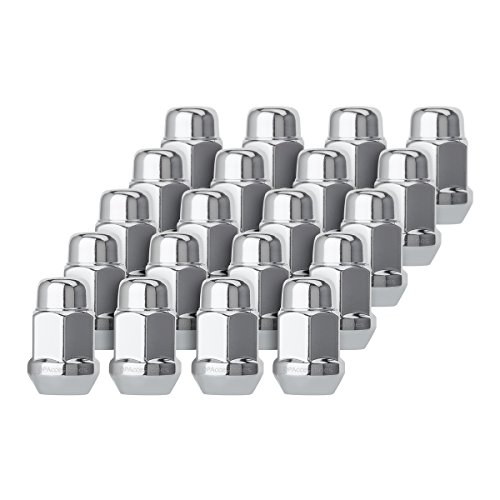 DPAccessories D3116-HT-2305/20 20 Chrome 12x1.5 Closed End Bulge Acorn Lug Nuts - Cone Seat - 19mm Hex Wheel Lug Nut