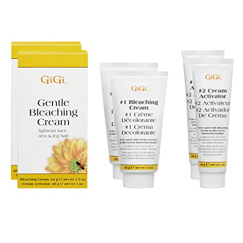 GiGi - Gentle Bleaching Cream For Face, Arm & Leg Hair 1.5 oz, 2 Pack