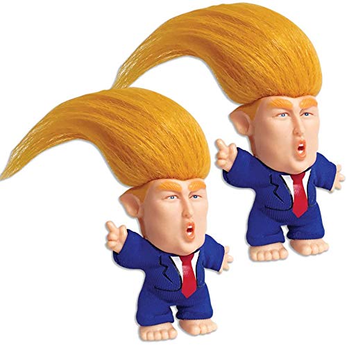 2pcs Collectible President Donald Trump Troll Dolls - Hair to The Chief Bundle Collectible President Donald Trump Troll Dolls Trump Toy - Hair to The Chief Bundle Funny Gift Novelty Gift Gag Gift
