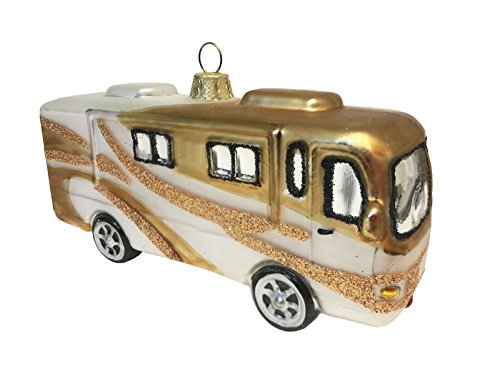 EZ Travel Collection Class A RV Motor Home Bronze Glass Christmas Tree Ornament