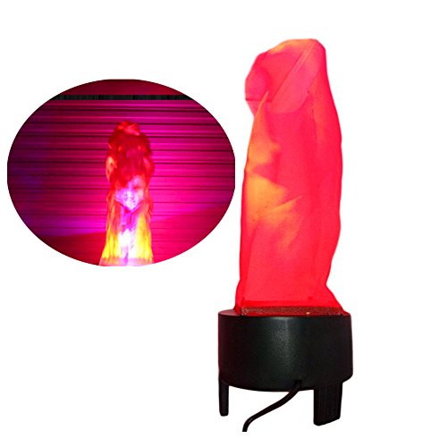 Electronic LED Fake Fire Flame Simulated Flame Effect Light No Heat Base Support Halloween Artificial Flame 3D Campfire Centerpiece for Christmas, Festival Night Clubs (Long Fire Flame)