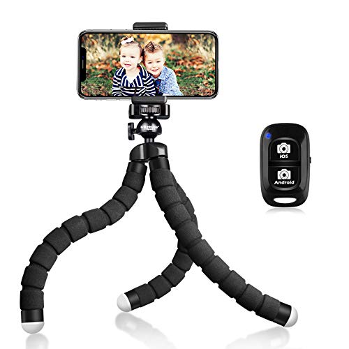 UBeesize Tripod S, Premium Flexible Tripod with Wireless Remote, Compatible with iPhone/Android, Mini Tripod Stand for Camera GoPro/Mobile (Upgraded)