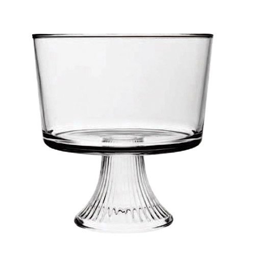 Anchor Hocking Monaco Footed Trifle Bowl with Stand, Crystal, Set of 1