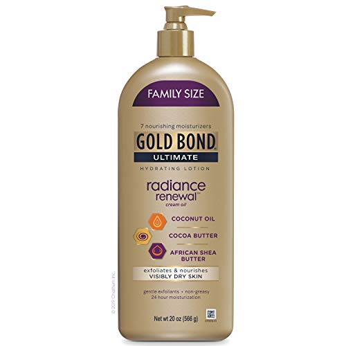 Gold Bond Ultimate 20oz Radiance Renewal Lotion, Hydrating Lotion for Visibly Dry Skin, Family Size