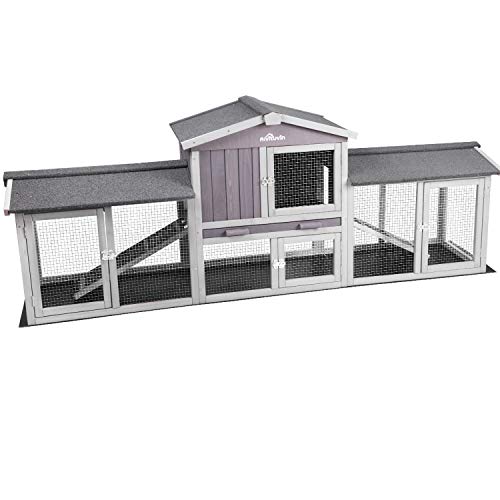 Aivituvin Rabbit Hutch Bunny Hutch Large Rabbit Cage, Indoor Bunny Cage Outdoor Rabbit House (Style2)