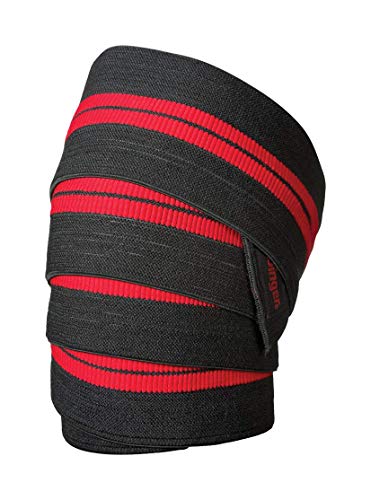 Harbinger Red Line 78-Inch Knee Wraps for Weightlifting (Pair)