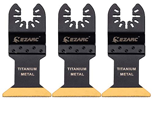 EZARC Titanium Oscillating Multitool Blade for Wood, Metal and Hard Material, 3-Pack