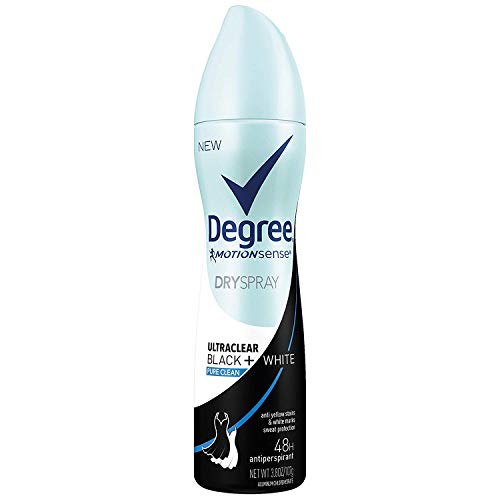 Degree Ultraclear Antiperspirant Deodorant Dry Spray, Black/White, 3.8 Ounce pack of 3