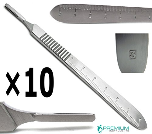 10× Scalpel Graduated Handle No. 3 Dental Surgical Stainless Steel Instruments