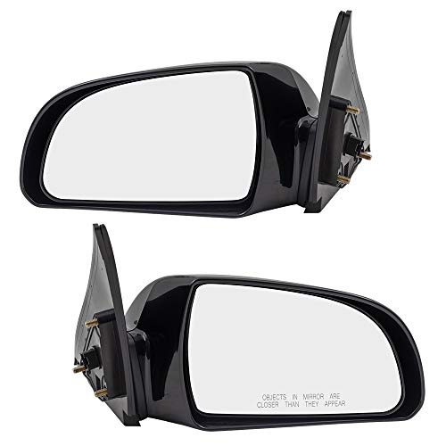 Brock Replacement Driver and Passenger Power Side View Mirror Heated Compatible with 2006-2010 Sonata 87610-0A000 87620-0A000