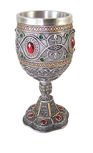 Rhinestone Jeweled Holy Grail Chalice, 6 1/2 Inch