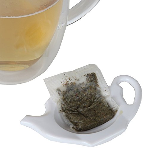 Home-X Teapot-Shaped Teabag Holders - Set of 4