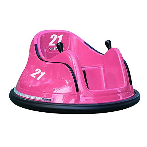 28.35' DIY Race-Electric Ride On Bumper Car Toy for Toddlers Aged 1.5＋ 6V Battery-Powered with Light ASTM-Certified (Pink)