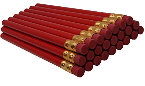 RevMark Jumbo Round Pencil 24-Pack with Black Lead, Made in The USA. Quality Cedar Wood for Carpenters, Construction Workers, Woodworkers, Framers. Me