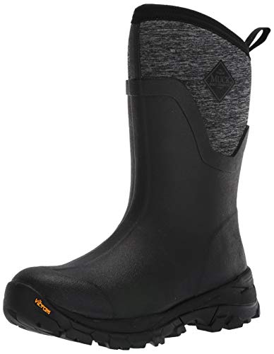 Muck Boot Women's Arctic Ice Mid Snow Boot, Black/Heather Jersey, 10 Regular US