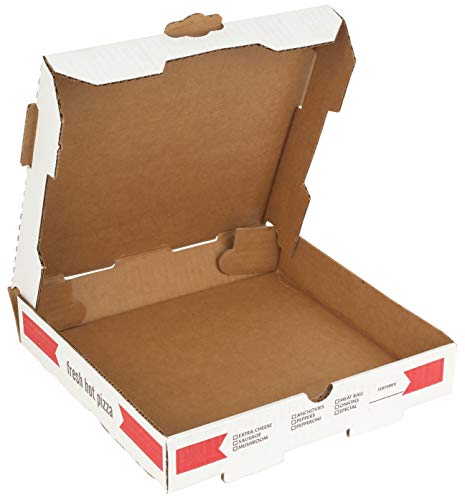 10' Length x 10' Width x 1.75' Depth Corrugated B-Flute Pizza Box Keeps Pizza Fresh by MT Products (10 Pieces)