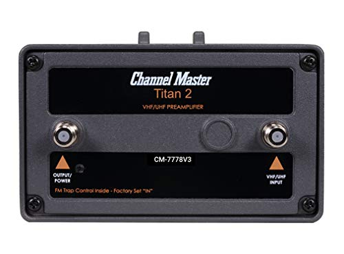 Channel Master CM-7778V3 Titan 2 Medium Gain TV Antenna Preamplifier [Version 3]