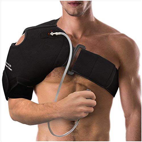 NatraCure Hot/Cold & Compression Shoulder Support 6032 - (Left/Right Shoulder Brace) - (for Shoulder Sprains, Strains and Post Rotator Cuff Surgery)