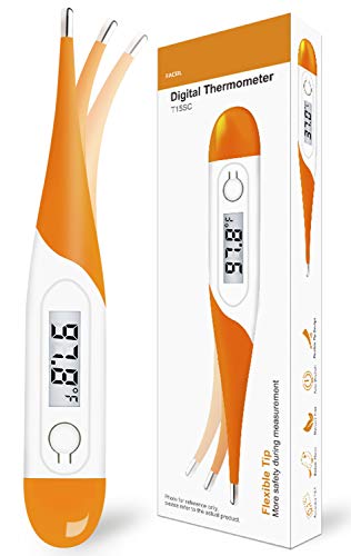 Professional Fast Reading Waterproof Digital Oral Thermometer with Fever Alert, Best Accurate Reading Digital Basal Body Thermometer for Adults and Baby Kids