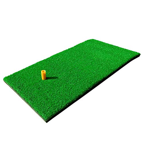 RELILAC Golf Hitting Mat - 12“x24“ Residential Practice Grass Mat with Rubber Tee Holder - Premium Turf Mat Ideal for Indoor & Outdoor