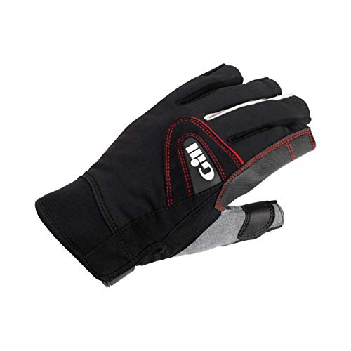 Gill Men's 7242 Short Finger Champion Sailing Glove, Black, Medium