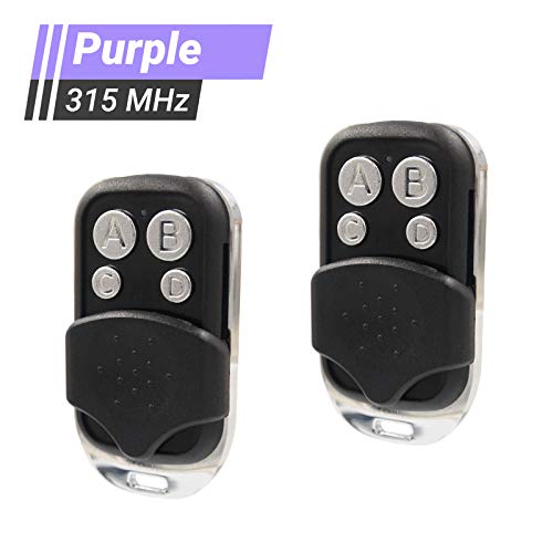 2 Replacement for LiftMaster Chamberlain Craftsman 371LM 373LM Keychain Garage Door Opener Remote, 2005-Current Purple Learn Button (L-Keychain-1)