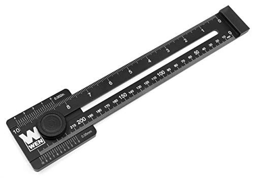 WEN ME251R 10-Inch Aluminum Offset Marking Gauge and Layout Tool with Laser-Etched Scale