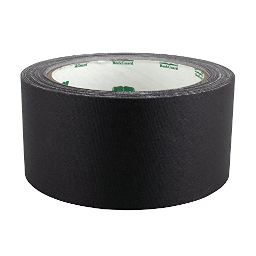 BookGuard 2 inch Premium Cloth Bookbinding Repair Tape, 15 Yard Roll, Black