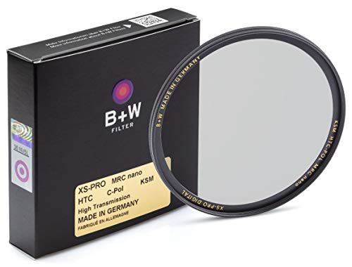 B + W Circular Polarizer Kaesemann - Xtra Slim Mount (XS-PRO), HTC, 16 Layers Multi-Resistant and Nano Coating, Photography Filter, 82 mm