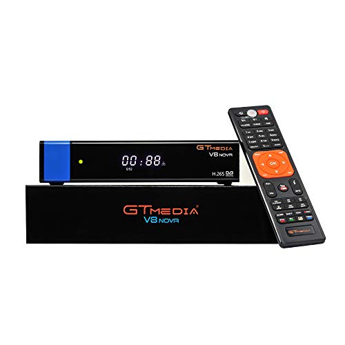 GTMEDIA V8 NOVA Blue Full HD 1080P DVB-S2 FTA Digital Satellite Receiver Support H.265, PowerVu, Biss Key, Built-in WiFi