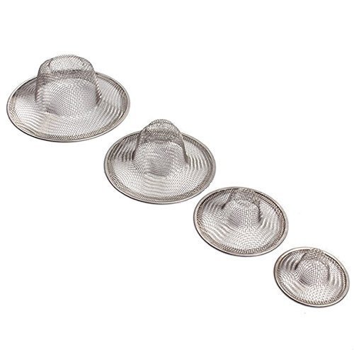 Maxware Stainless Steel Sink Strainer Set- 4 Pieces, Fits Most Kitchen Sinks, Bathroom Sinks,Shower Drains