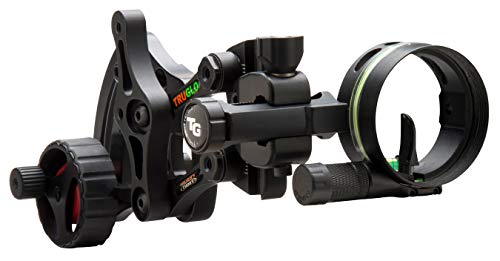 TRUGLO RANGE-ROVER Series Single-Pin Moving Bow Sight, Black, Right-Handed, .019' Pin, Toolless Micro-Adjustable Windage