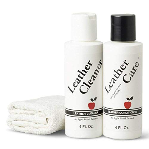 Apple Brand Leather Cleaner & Conditioner Kit - For Use On Leather Purses, Handbags, Shoes, Boots & Accessories - Safe On All Colors